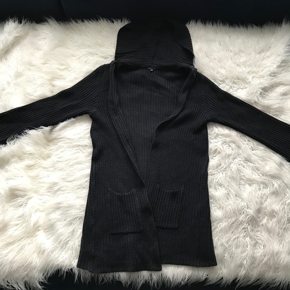 Anthropologie Sweaters - anthropologie knit hoodie duster wrap cardigan